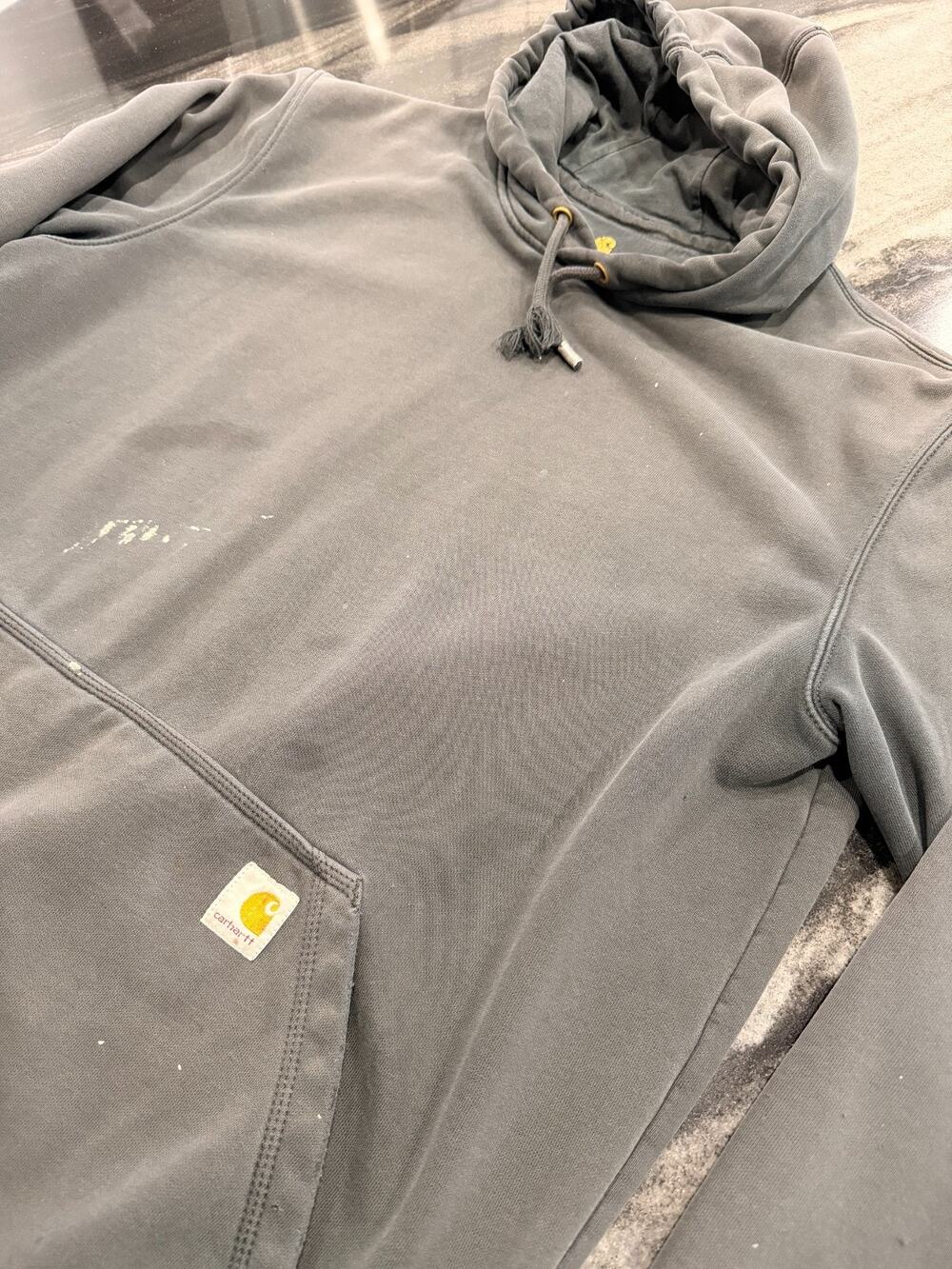 Carhartt Paxton Rain Defender Hoodie Large Tall Original Fit Distressed 100615